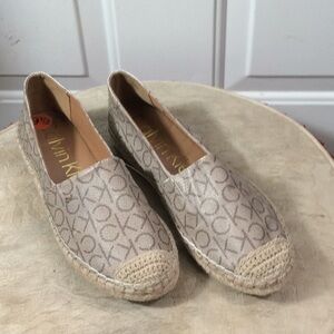Calvin Klein coated Canvas Monogram Espadrilles